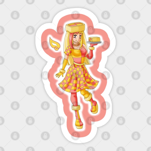 Battenberg Cake - Sweet Fairies Sticker by Louisalulu Arts